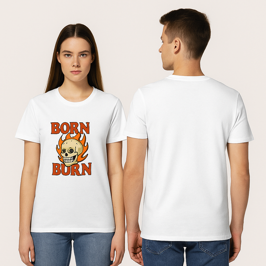 Skull Flame Streetwear Graphic T-Shirt